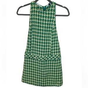 NWT Zara Houndstooth Tweed Pinafore Dress